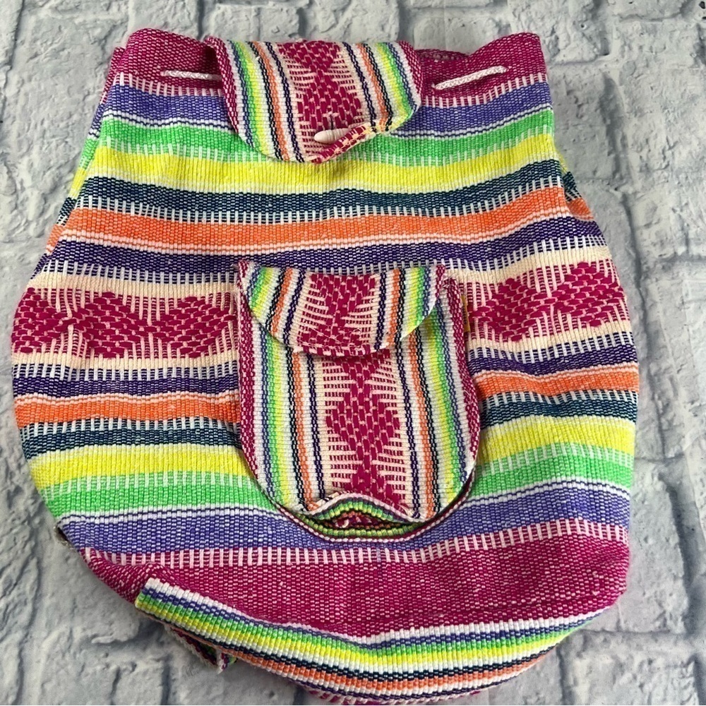 Hippie cloth backpack geometric Beachy